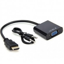 Адаптер HDMI - VGA с Аудио выводом Переходник HDMI на VGA конвертер ХДМИ в ВГА преобразователь с аудио выходом ( HDMI to VGA + audio )