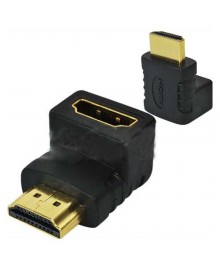 Адаптер (переходник) HDMI to HDMI, AM-AF,  поворотный: угол 90 градусов